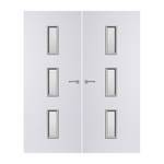 Load image into Gallery viewer, Internal Plywood Paint Grade Premium 23G Glazed Pair FD60 Fire Door
