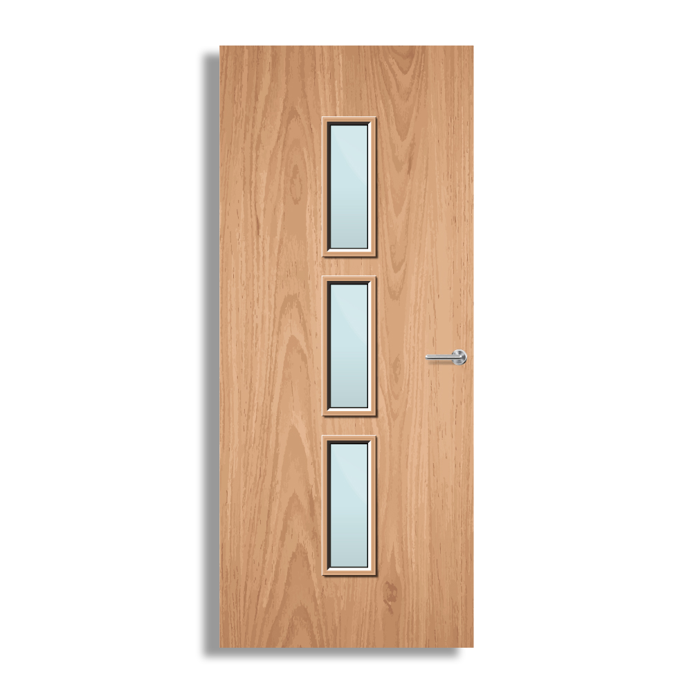 Plywood Paint Grade 23G Glazed FD30 Internal Fire Door