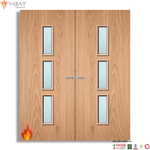 Load image into Gallery viewer, Plywood Paint Grade 23G Glazed Pair FD60 Internal Fire Door
