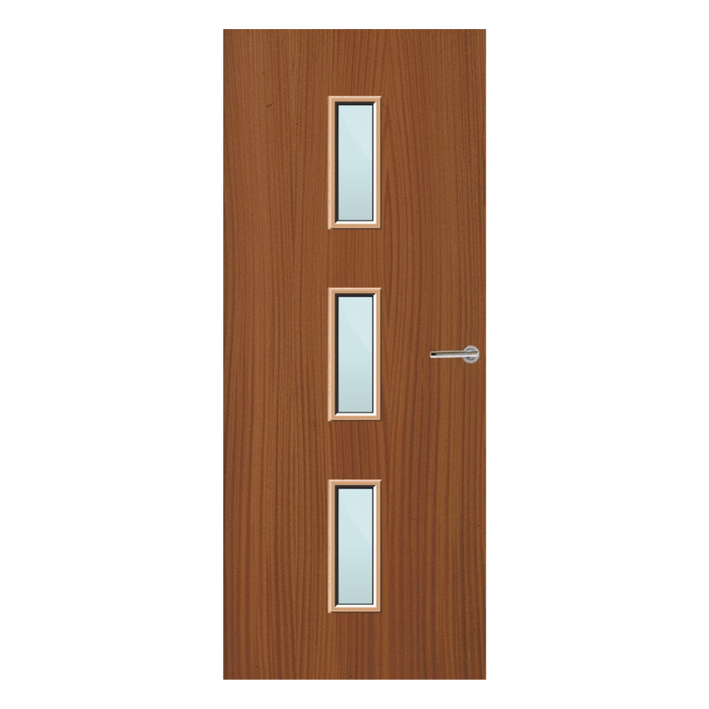 Sapele Veneer 23G Glazed FD60 Internal Fire Door