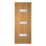 Load image into Gallery viewer, Beech Veneer 24G Glazed FD60 Internal Fire Door
