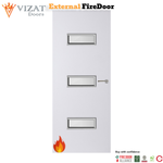 Load image into Gallery viewer, External Plywood Paint Grade Premium 24G Glazed FD30 Fire Door
