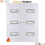 Load image into Gallery viewer, External Plywood Paint Grade Premium 24G Glazed Pair FD30 Fire Door
