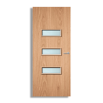 Load image into Gallery viewer, Plywood Paint Grade 24G Glazed FD30 Internal Fire Door
