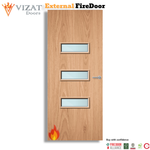 Load image into Gallery viewer, External Plywood Paint Grade 24G Glazed FD60 Fire Door
