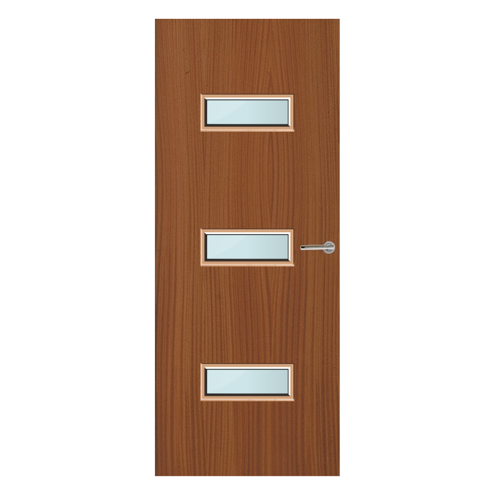 Sapele Veneer 24G Glazed FD60 Internal Fire Door