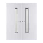 Load image into Gallery viewer, Internal Plywood Paint Grade Premium 25G Glazed Pair FD60 Fire Door

