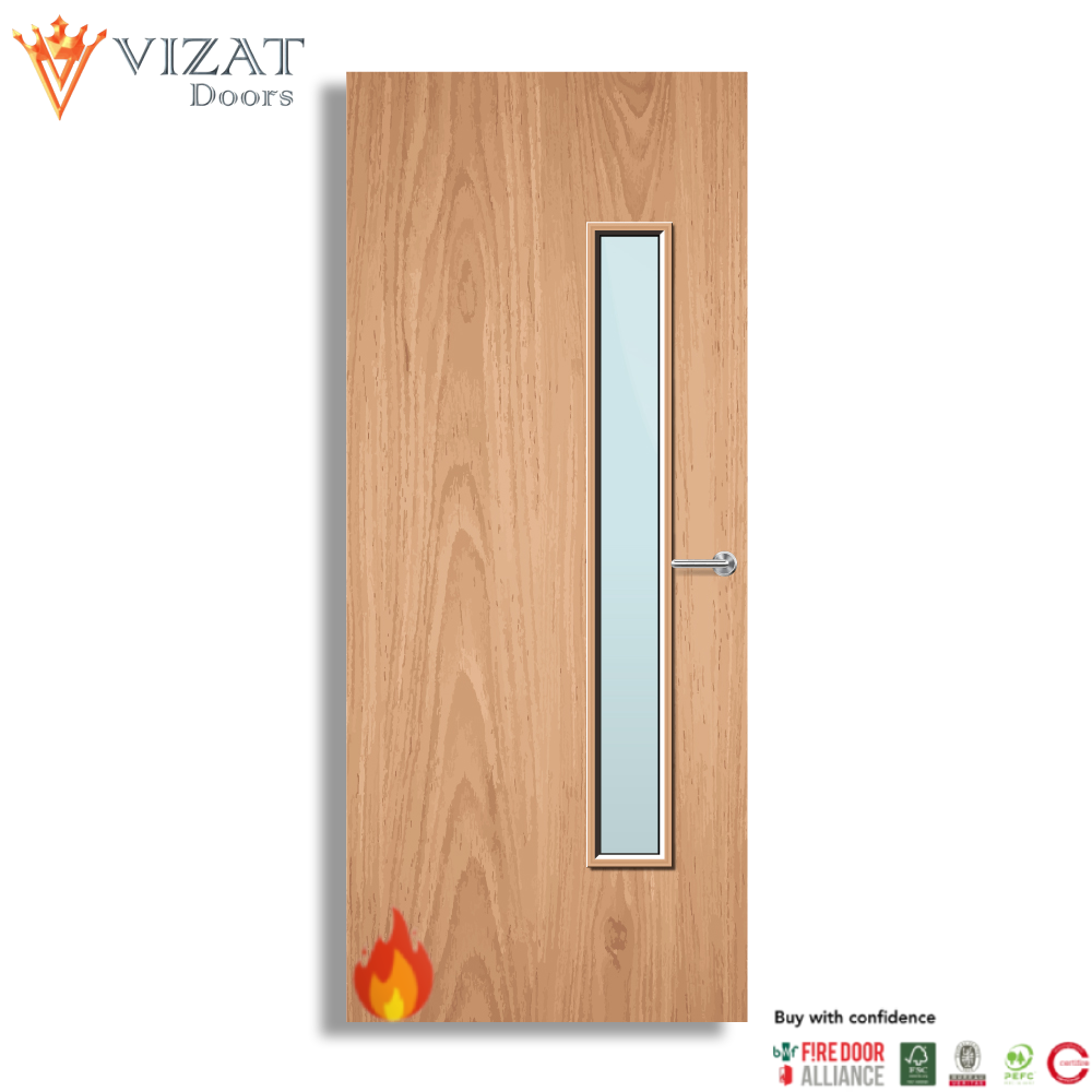 Plywood Paint Grade 25G Glazed FD30 Internal Fire Door