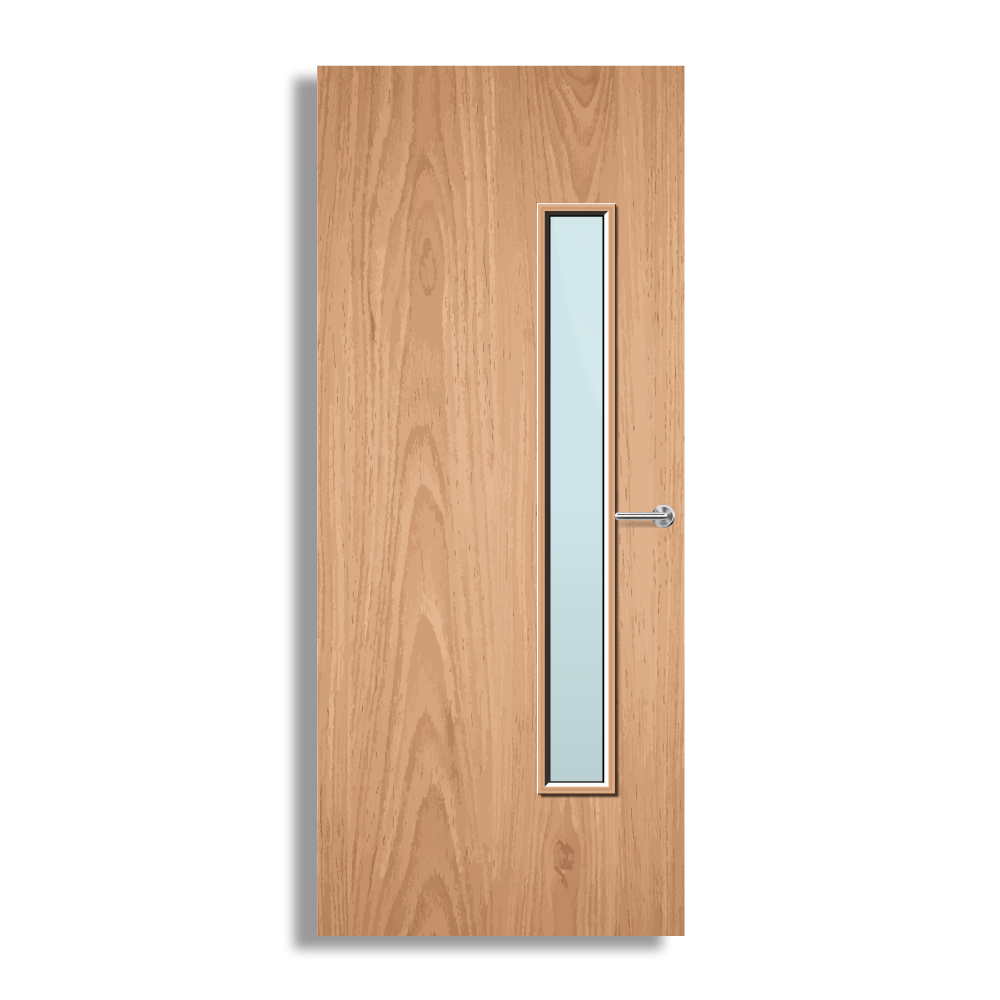 Plywood Paint Grade 25G Glazed FD30 Internal Fire Door