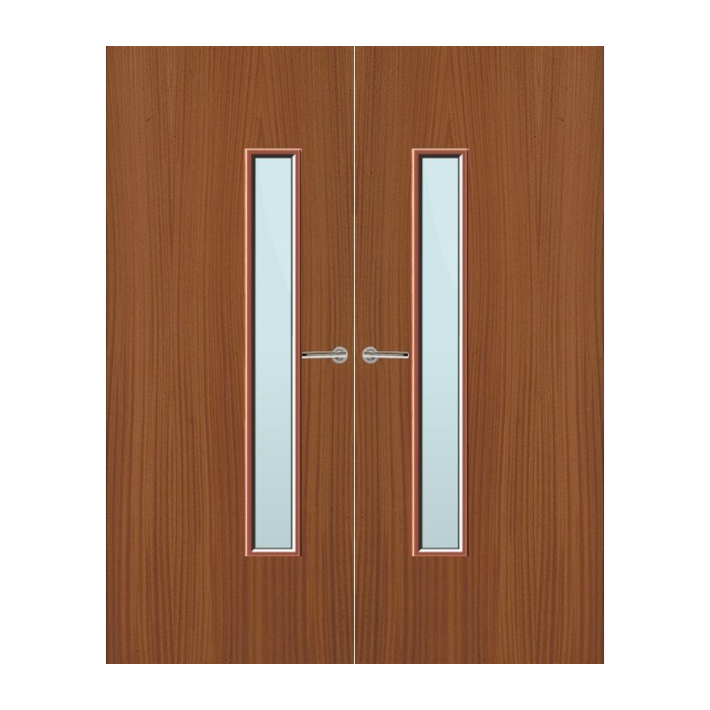 Sapele Veneer 25G Glazed Pair FD60 Internal Fire Door