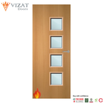 Load image into Gallery viewer, Beech Veneer 26G Glazed FD60 Internal Fire Door
