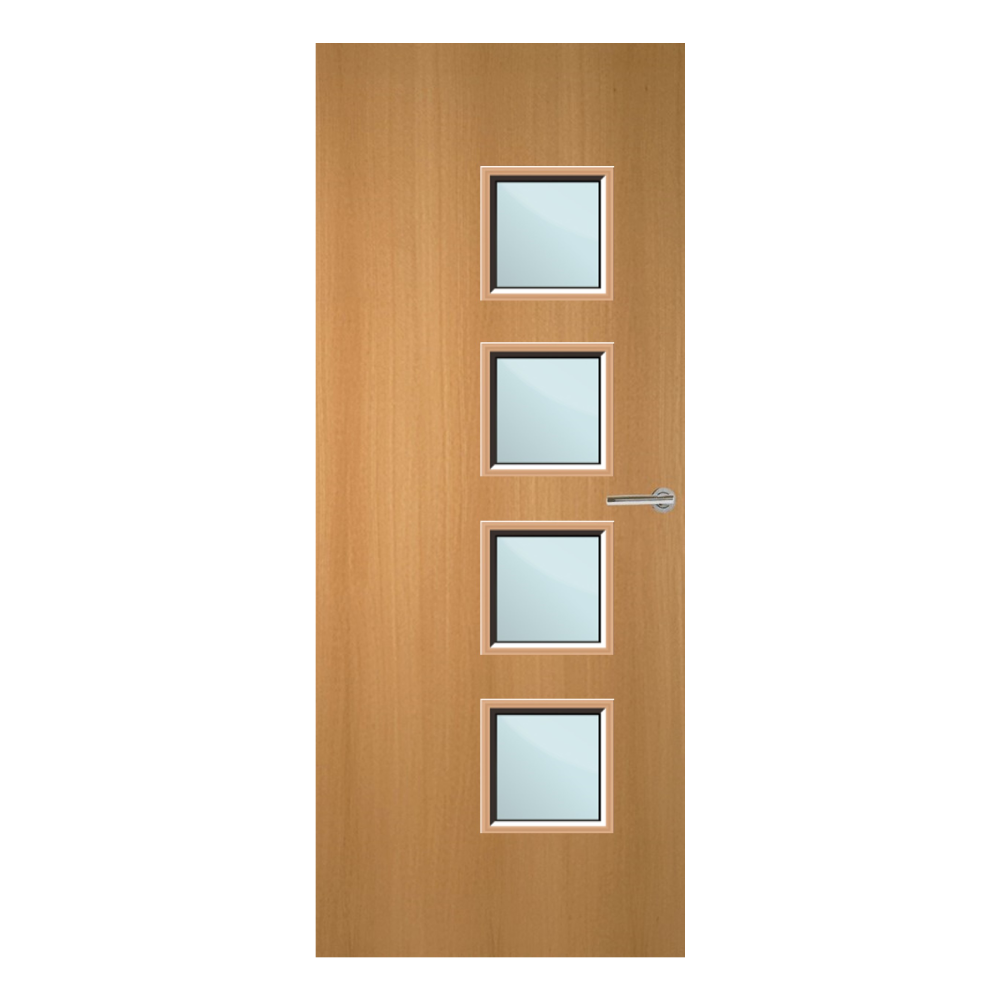 Beech Veneer 26G Glazed FD60 Internal Fire Door