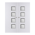 Load image into Gallery viewer, Internal Plywood Paint Grade Premium 26G Glazed Pair FD60 Fire Door
