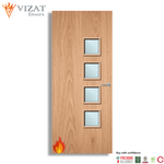 Load image into Gallery viewer, Plywood Paint Grade 26G Glazed FD30 Internal Fire Door
