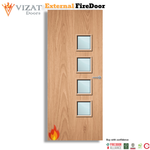 Load image into Gallery viewer, External Plywood Paint Grade 26G Glazed FD60 Fire Door
