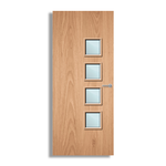 Load image into Gallery viewer, Plywood Paint Grade 26G Glazed FD30 Internal Fire Door

