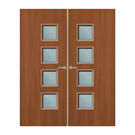 Load image into Gallery viewer, Sapele Veneer 26G Glazed Pair FD60 Internal Fire Door
