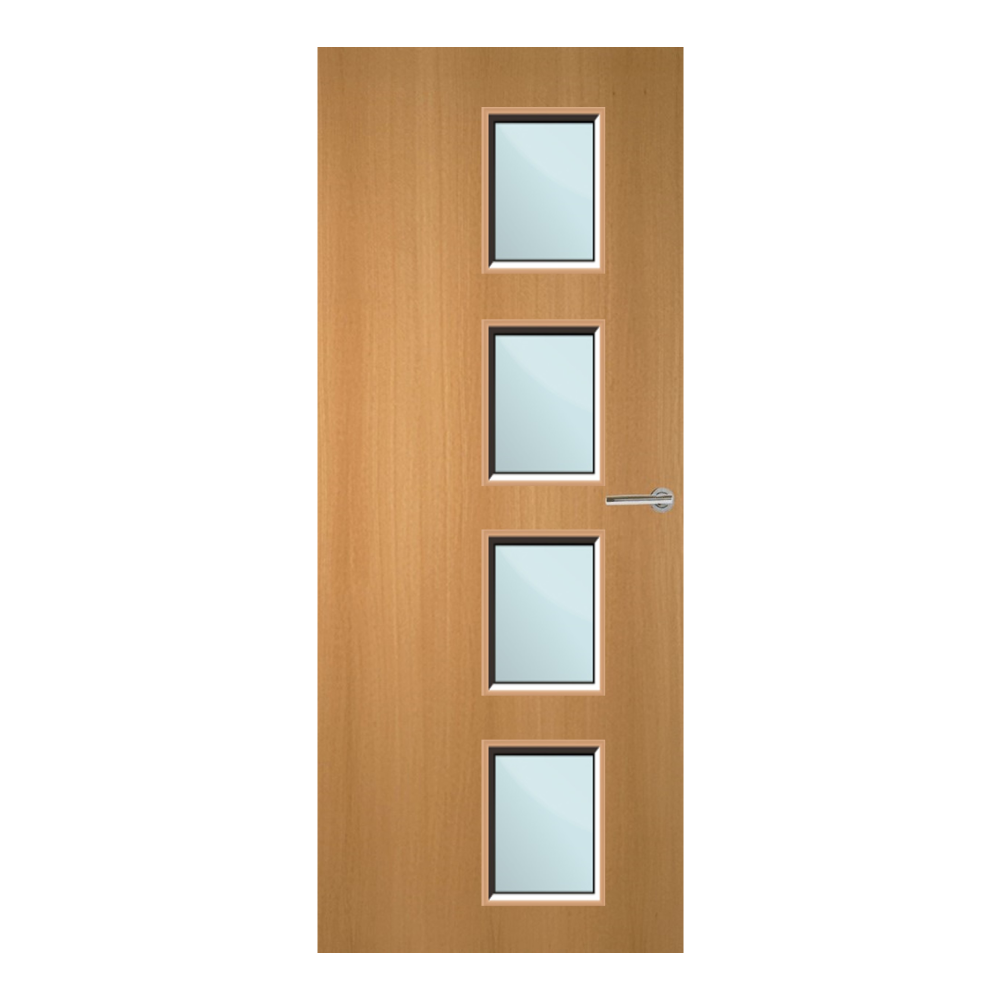 Beech Veneer 27G Glazed FD60 Internal Fire Door