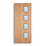 Load image into Gallery viewer, Plywood Paint Grade 27G Glazed FD30 Internal Fire Door
