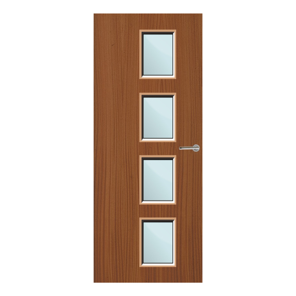 Sapele Veneer 27G Glazed FD60 Internal Fire Door