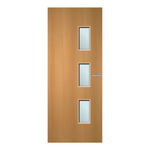 Load image into Gallery viewer, Beech Veneer 28G Glazed FD30 Internal Fire Door
