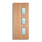 Load image into Gallery viewer, Plywood Paint Grade 28G Glazed FD30 Internal Fire Door
