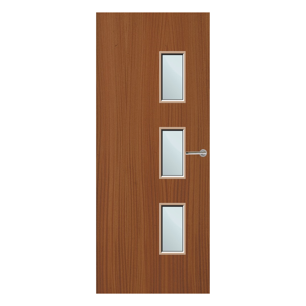 Sapele Veneer 28G Glazed FD60 Internal Fire Door