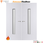 Load image into Gallery viewer, External Plywood Paint Grade Premium 29G Glazed Pair FD30 Fire Door
