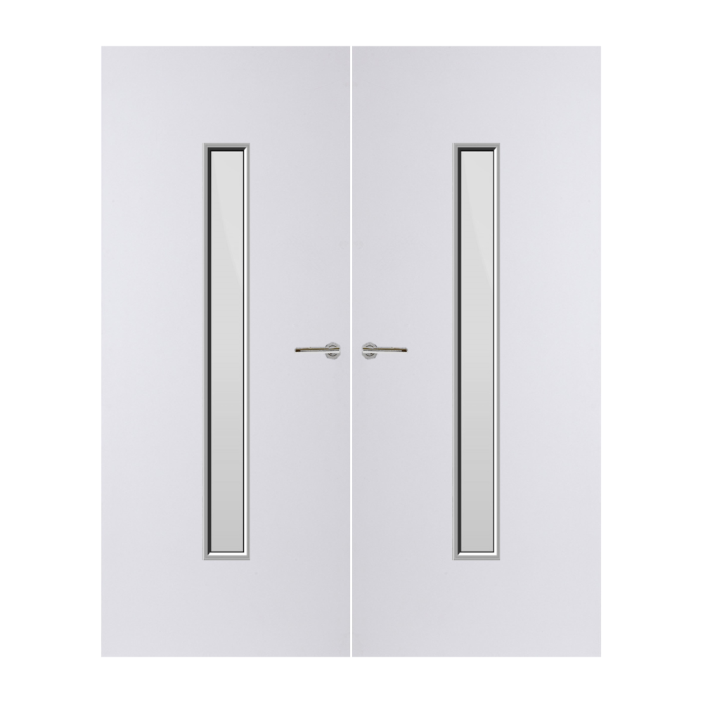 Internal Plywood Paint Grade Premium 29G Glazed Pair FD60 Fire Door