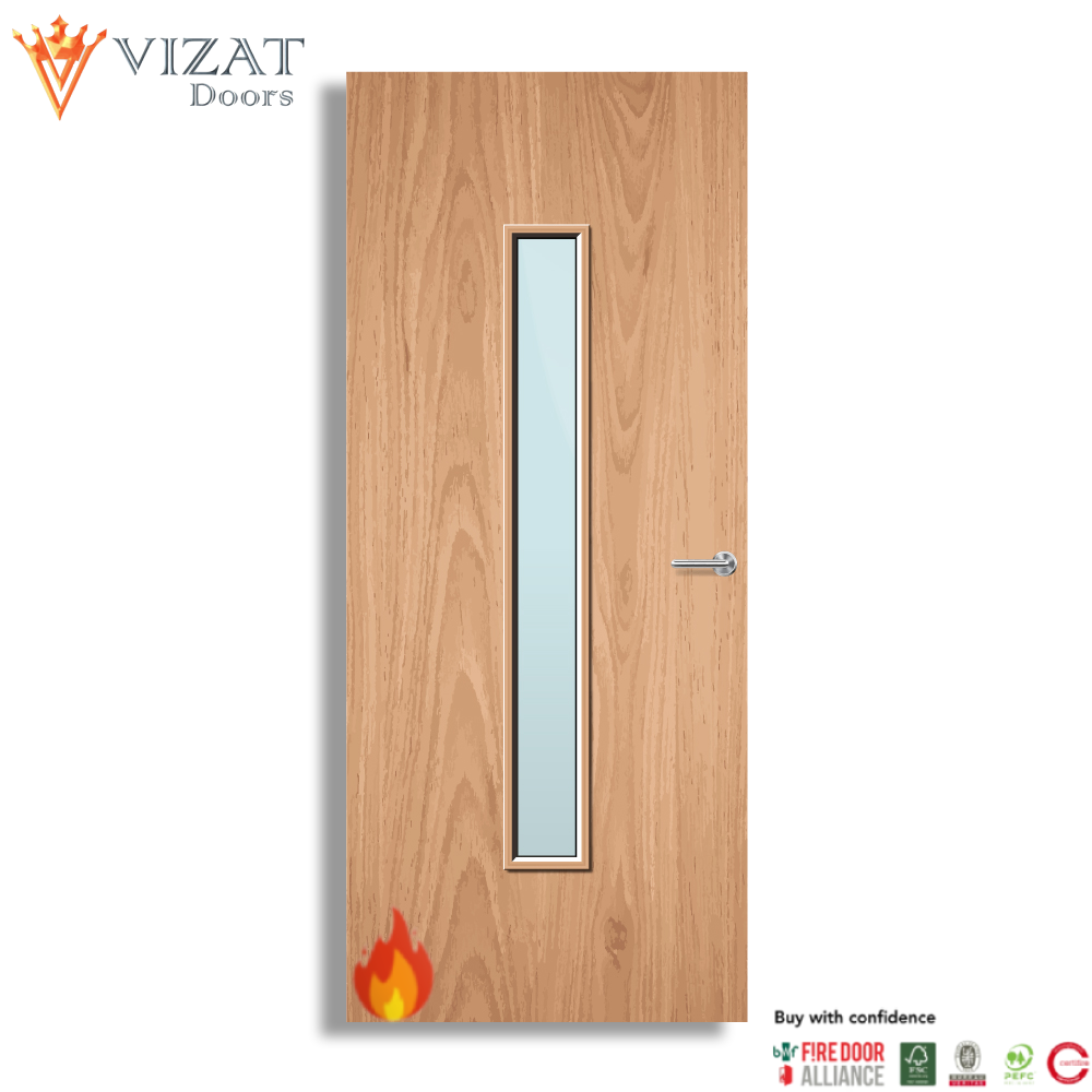 Plywood Paint Grade 29G Glazed FD30 Internal Fire Door