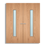 Load image into Gallery viewer, Plywood Paint Grade 29G Glazed Pair FD30 Internal Fire Door
