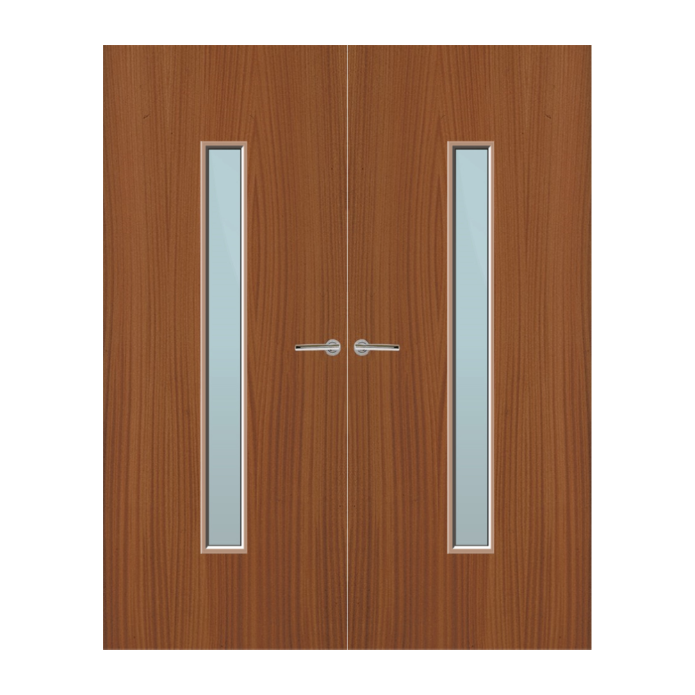 Sapele Veneer 29G Glazed Pair FD60 Internal Fire Door