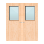 Load image into Gallery viewer, Maple Veneer 2G Glazed Pair FD60 Internal Fire Door
