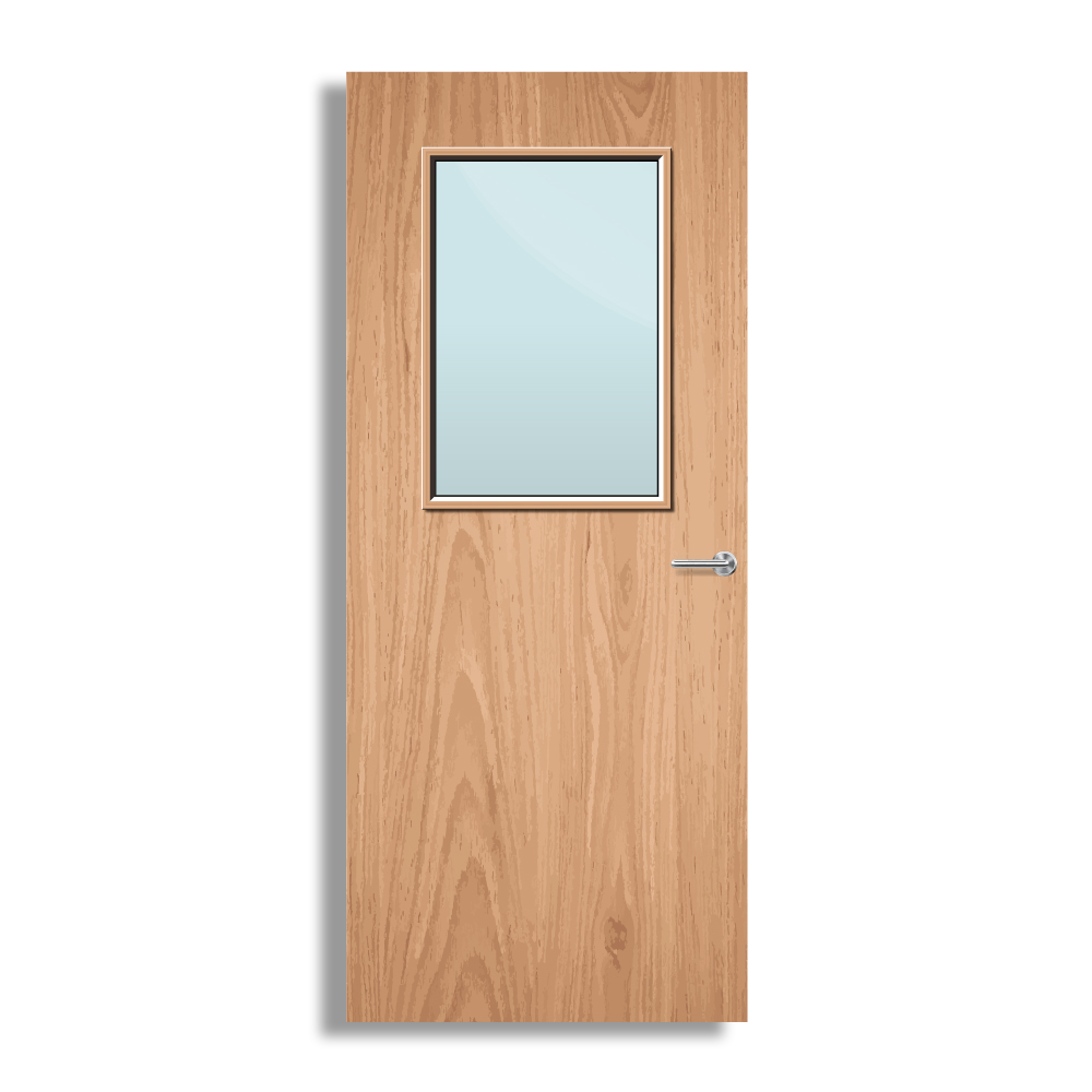 Plywood Paint Grade 2G Glazed FD60 Internal Fire Door