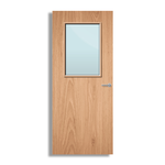 Load image into Gallery viewer, Plywood Paint Grade 2G Glazed FD60 Internal Fire Door
