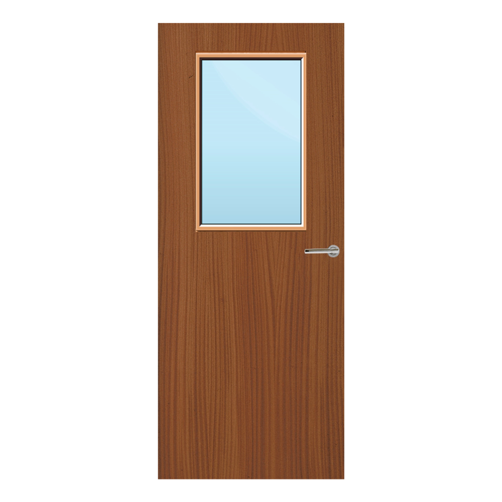Sapele Veneer 2G Glazed FD30 Internal Fire Door