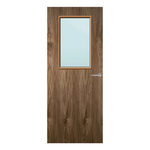 Load image into Gallery viewer, Walnut Veneer 2G Glazed FD30 Internal Fire Door
