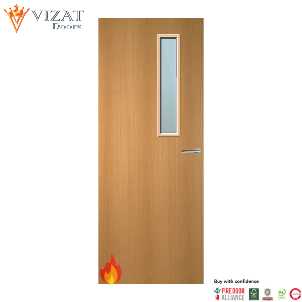 Beech Veneer 3G Glazed FD30 Internal Fire Door