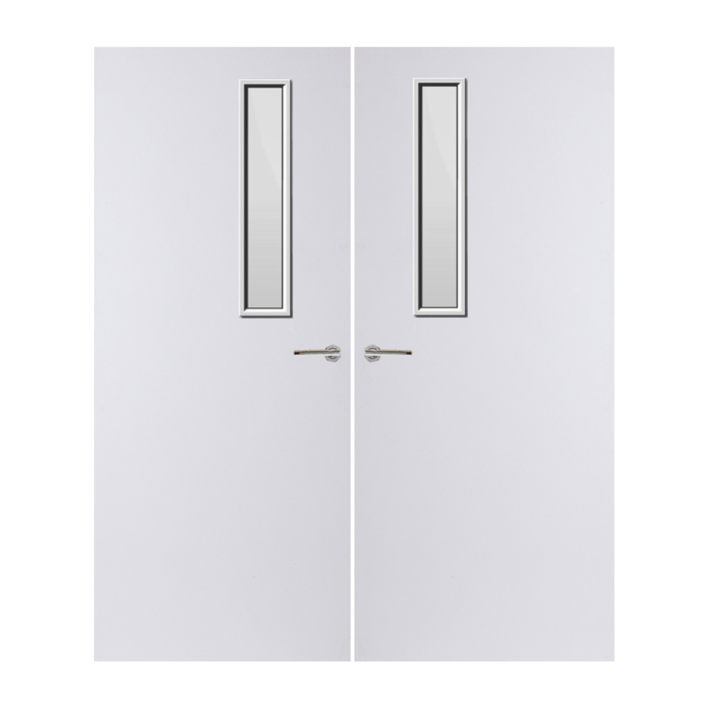 Internal Plywood Paint Grade Premium 3G Glazed Pair FD60 Fire Door