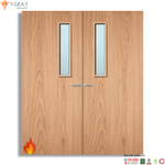 Load image into Gallery viewer, Plywood Paint Grade 3G Glazed Pair FD30 Internal Fire Door

