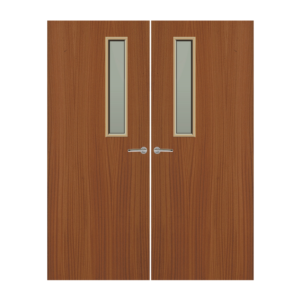 Sapele Veneer 3G Glazed Pair FD60 Internal Fire Door