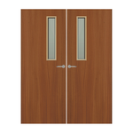 Load image into Gallery viewer, Sapele Veneer 3G Glazed Pair FD60 Internal Fire Door
