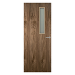 Load image into Gallery viewer, Walnut Veneer 3G Glazed FD30 Internal Fire Door
