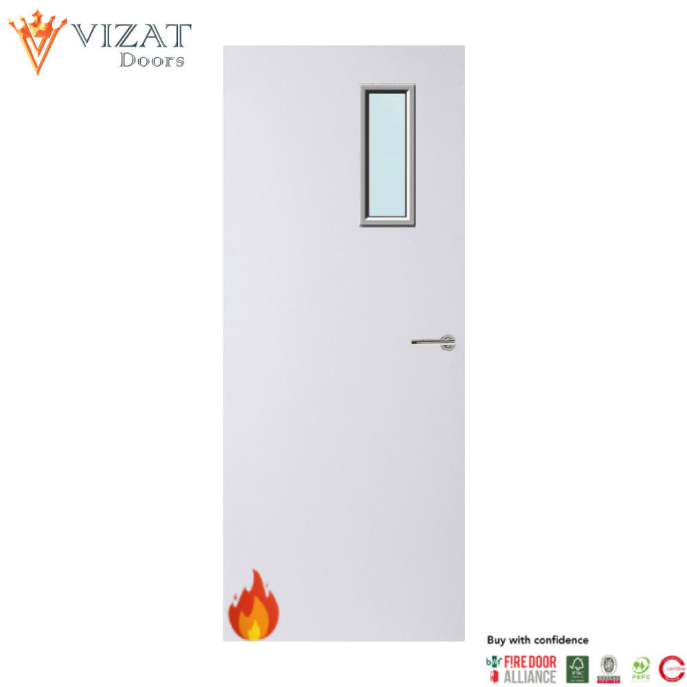 Internal Plywood Paint Grade Premium 4G Glazed FD30 Fire Door