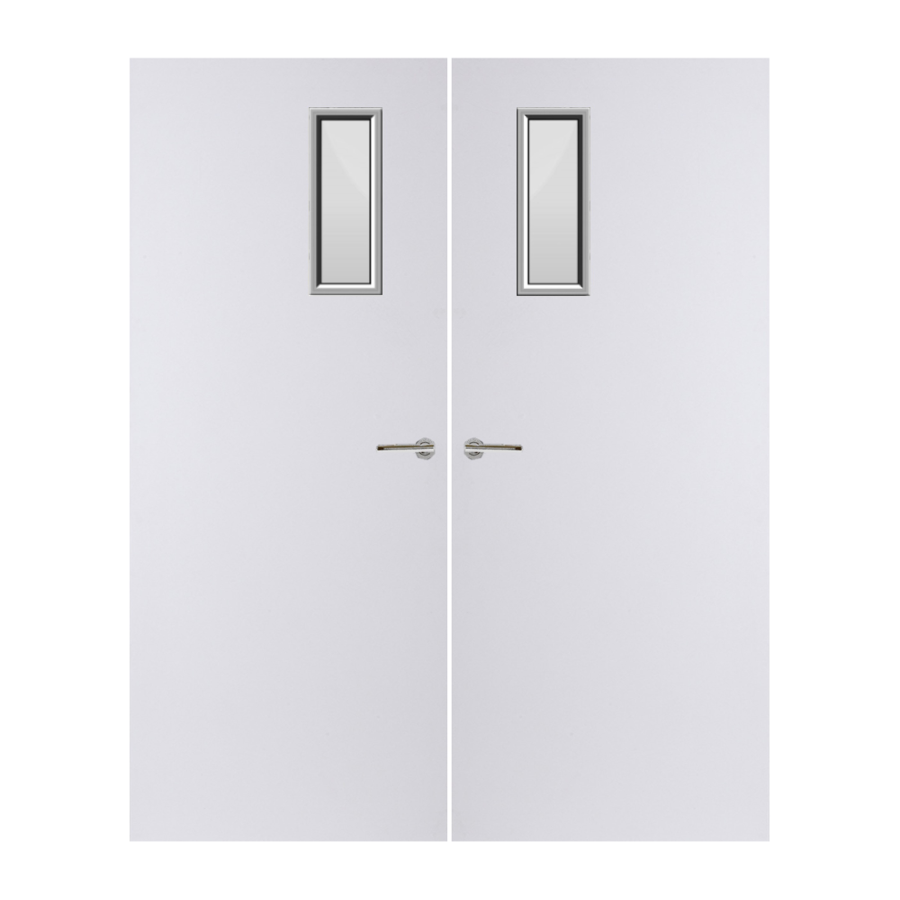 Internal Plywood Paint Grade Premium 4G Glazed Pair FD60 Fire Door