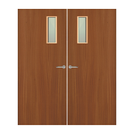 Load image into Gallery viewer, Sapele Veneer 4G Glazed Pair FD60 Internal Fire Door
