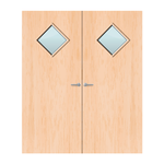 Load image into Gallery viewer, Maple Veneer 6G Glazed Pair FD60 Internal Fire Door
