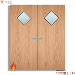 Load image into Gallery viewer, Plywood Paint Grade 6G Glazed Pair FD30 Internal Fire Door
