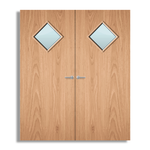 Load image into Gallery viewer, Plywood Paint Grade 6G Glazed Pair FD30 Internal Fire Door
