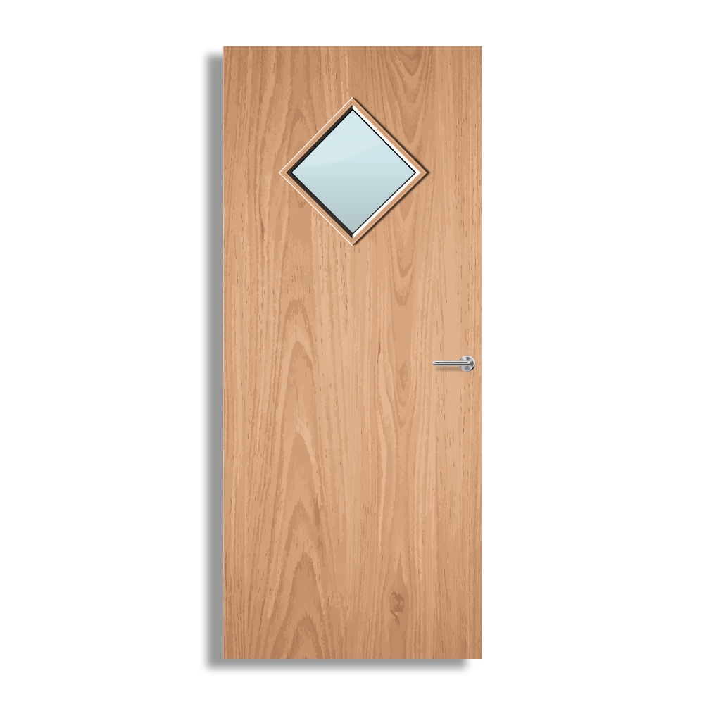 Plywood Paint Grade 6G Glazed FD60 Internal Fire Door